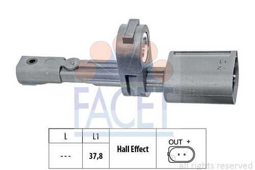 Датчик abs зад. мост audi/seat/skoda/vw 1.2-2.0 tsi/tdi/tfsi 12- FACET 21.0134
