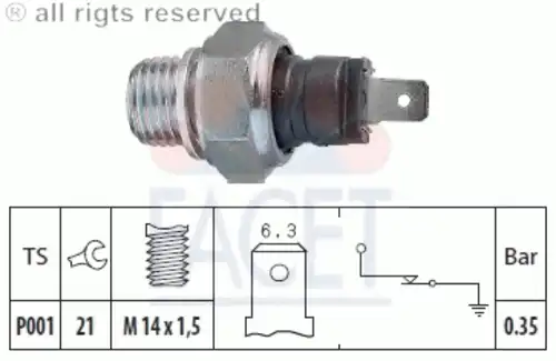 Датчик давления масла made in italy - oe equivalent