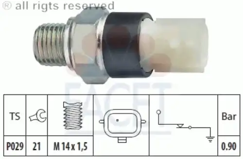 Датчик давления масла FACET 7.0179