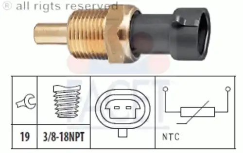 Датчик температура масла made in italy - oe equivalent