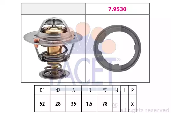 Термостат охлаждающей жидкости FACET 7.8267