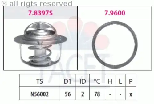 Термостат охлаждающая жидкость made in italy - oe equivalent