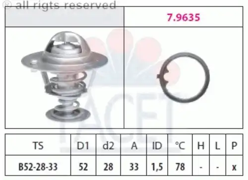 Термостат FACET 7.8503