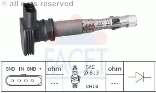 Катушка зажигания FACET 9.6326