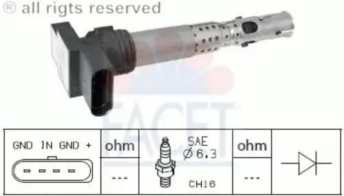 Катушка зажигания FACET 9.6331