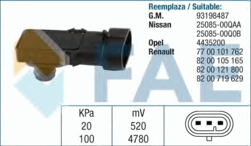 Датчик давления воздуха FAE 15016