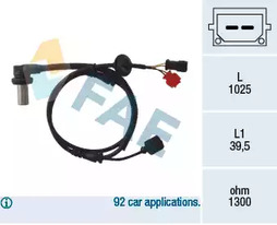 Датчик частоты вращения колеса FAE 78063