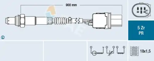 Датчик давления наддува во впускном коллекторе FAE 75079