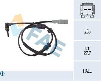 Датчик abs передний левый FAE 78086