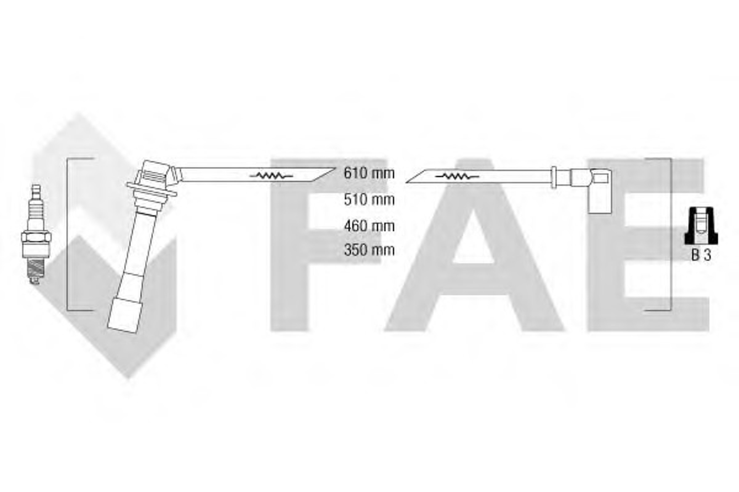Комплект проводов зажигания FAE 83261