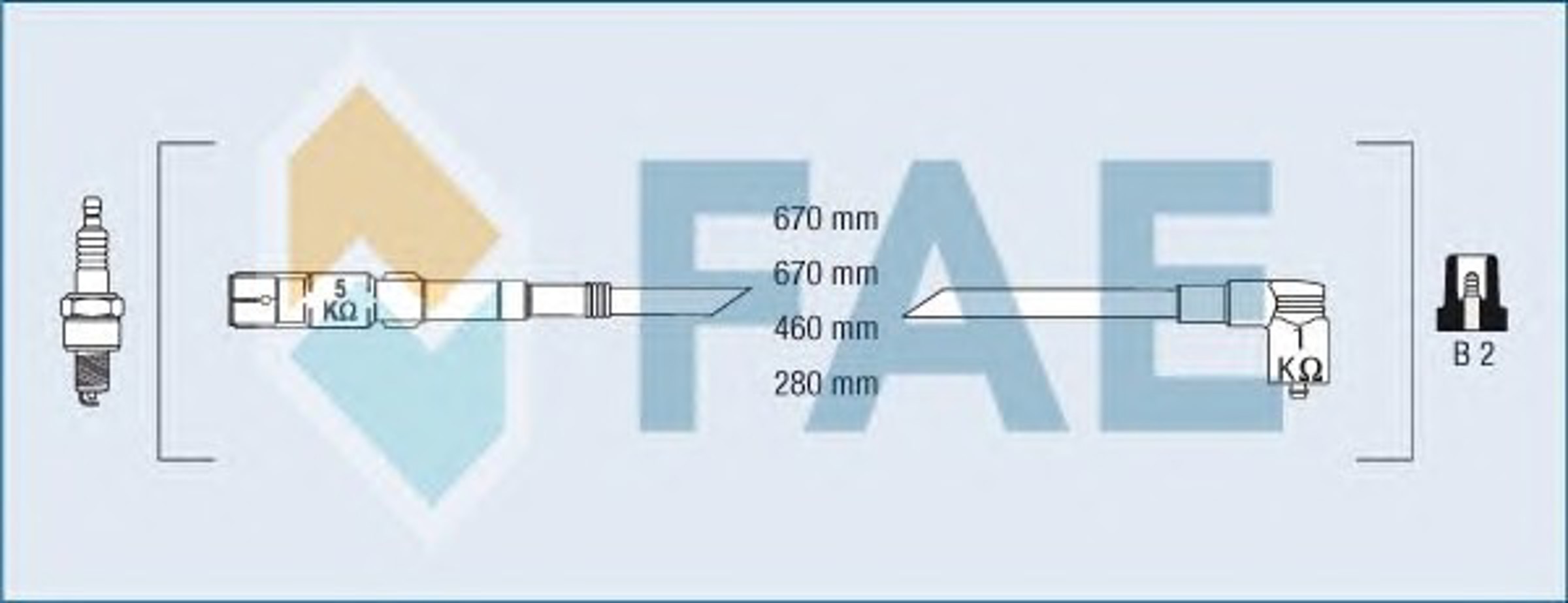Комплект проводов зажигания FAE 85879