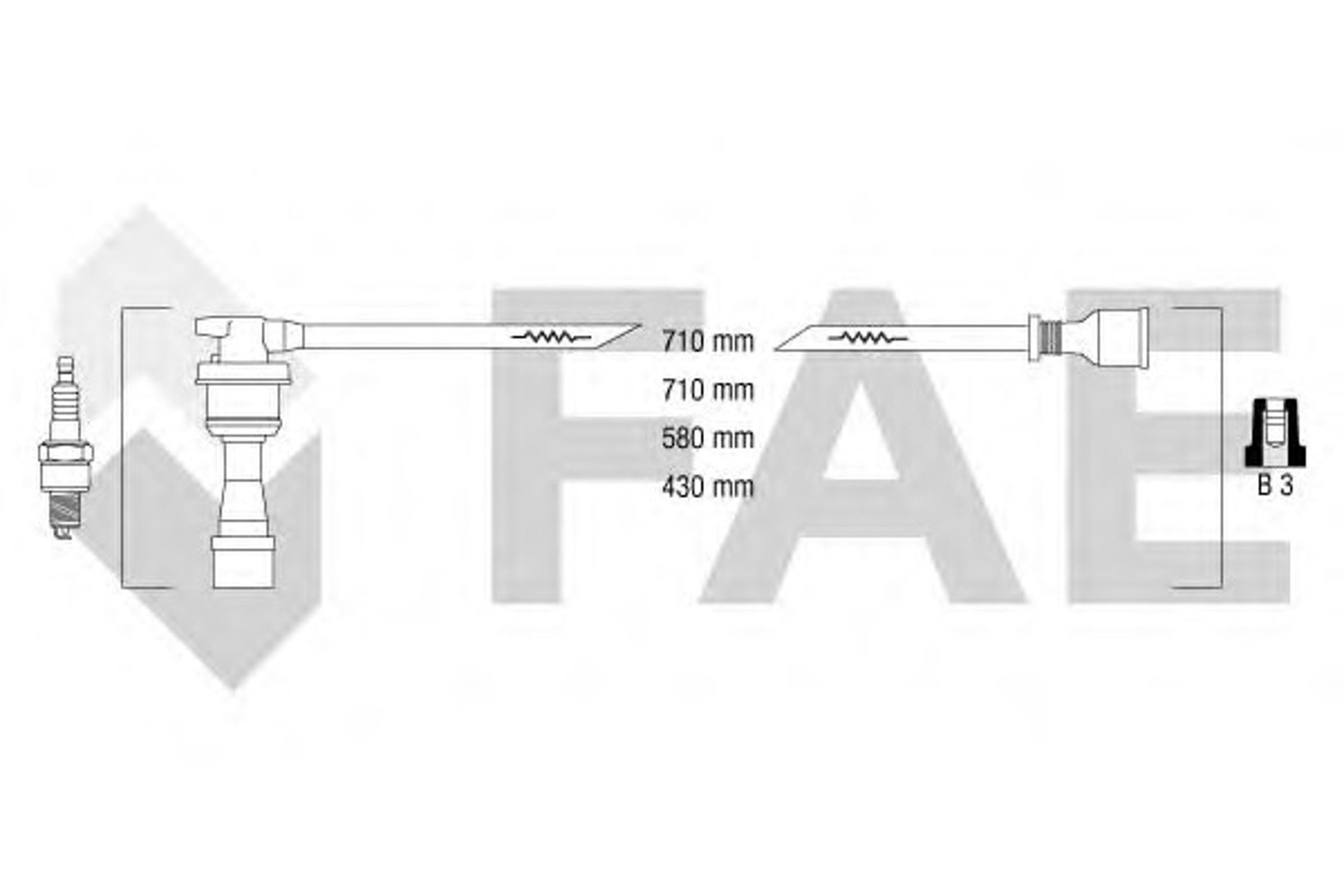 Комплект проводов зажигания FAE 85999
