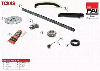 Комплект цели привода распредвала FAI AUTOPARTS TCK48