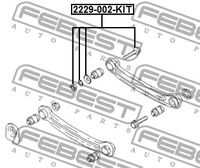Болт с эксцентриком ремкомплект FEBEST 2229-002-KIT