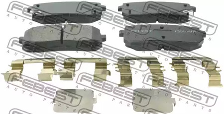 Комплект тормозных колодок дискового тормоза FEBEST 1201-H1R