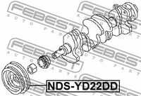Шкив коленвала yd22dd FEBEST NDSYD22DD