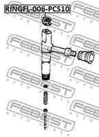 Кольцо уплотнительное форсунки впрыска топлива FEBEST RINGFL-006-PCS10