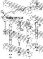 Уплотнительное кольцо клапанной форсунки FEBEST RINGFL-007-PCS10