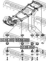 Sgsb-004 подушка рамы FEBEST SGSB-004