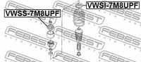 Опора переднего амортизатора FEBEST VWSS-7M8UPF