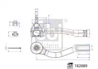 Наконечник рулевой FEBI BILSTEIN 182089