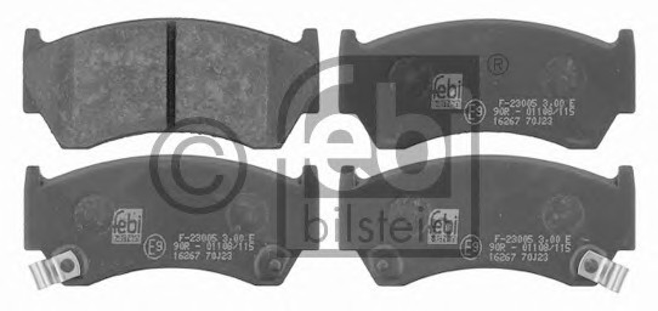 Комплект тормозных колодок дисковый тормоз FEBI BILSTEIN 16267