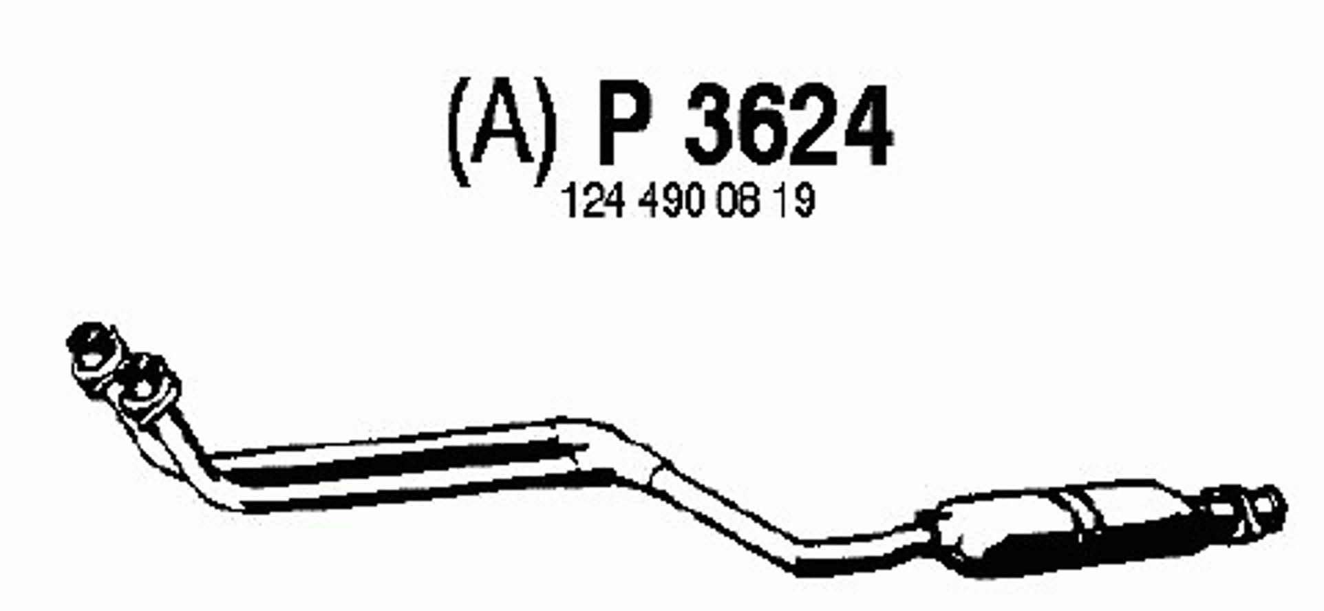 Предглушитель выхлопных газов FENNO P3624