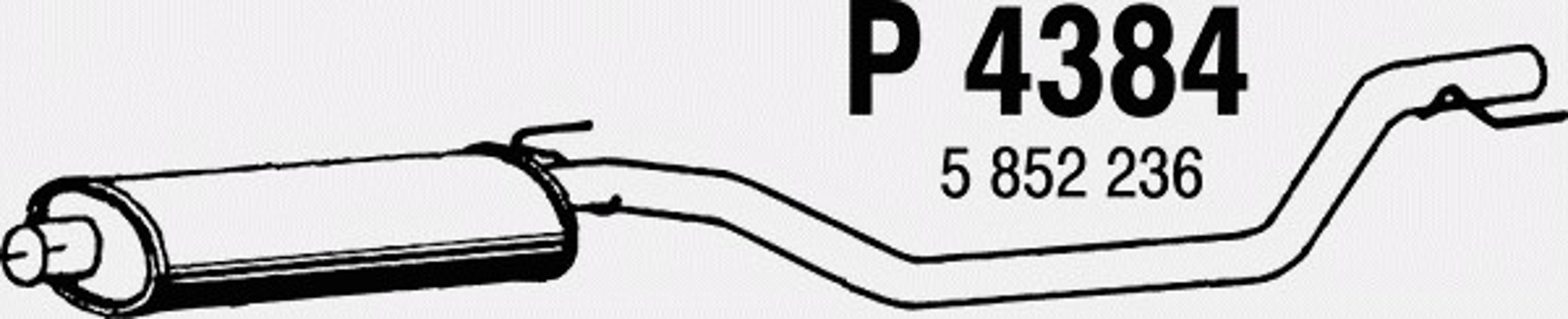 Средний глушитель выхлопных газов FENNO P4384