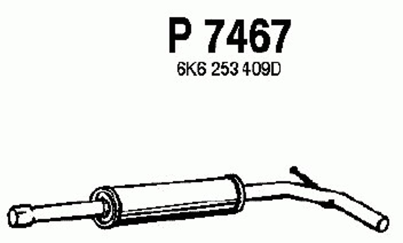 Средний глушитель выхлопных газов FENNO P7467