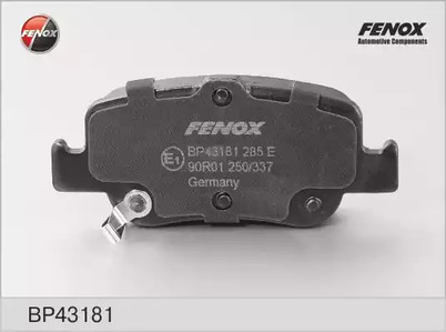 Комплект тормозных колодок дискового тормоз FENOX BP43181