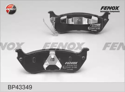 Колодки дисковые задние FENOX BP43349