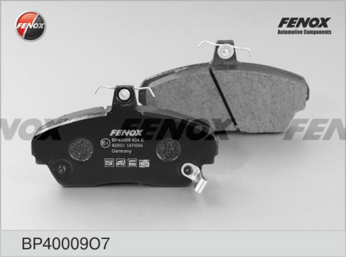 Комплект тормозных колодок дискового тормоз FENOX BP40009O7