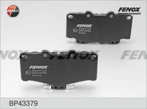 Колодки тормозные дисковые FENOX BP43379