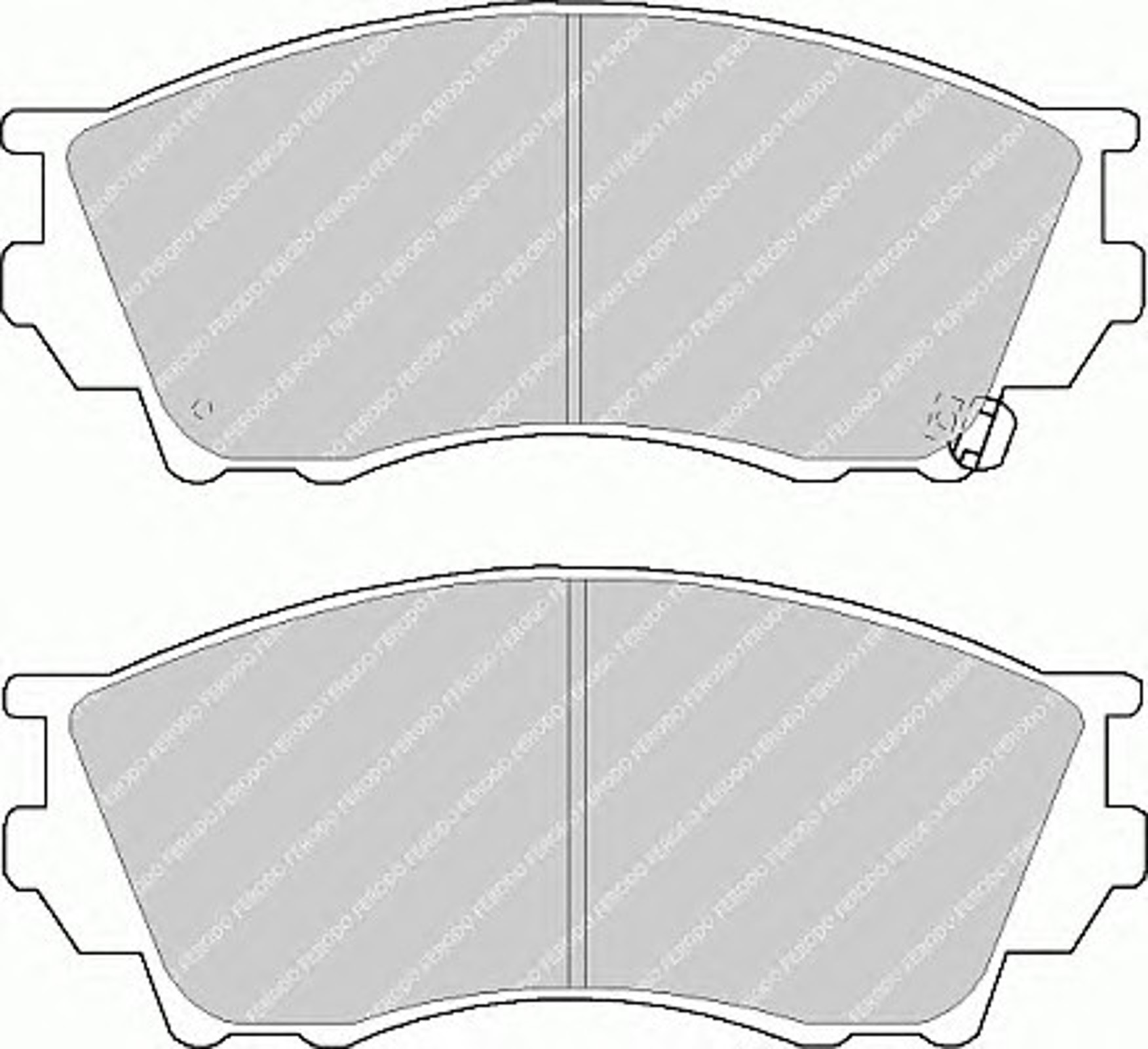 Колодки тормозные дисковые FERODO FDB1025