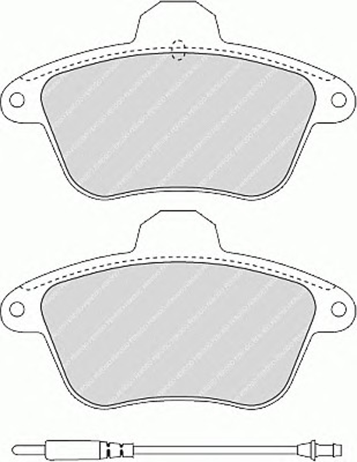 Колодки тормозные дисковые FERODO FDB1071