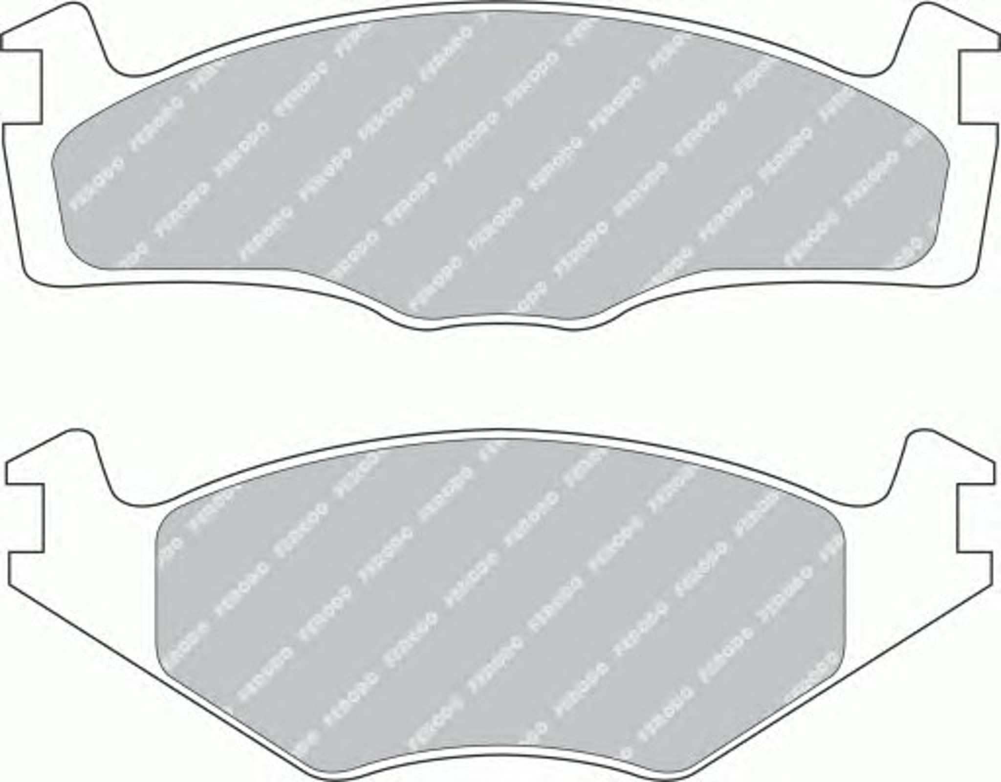 Колодки тормозные дисковые FERODO FDB1072