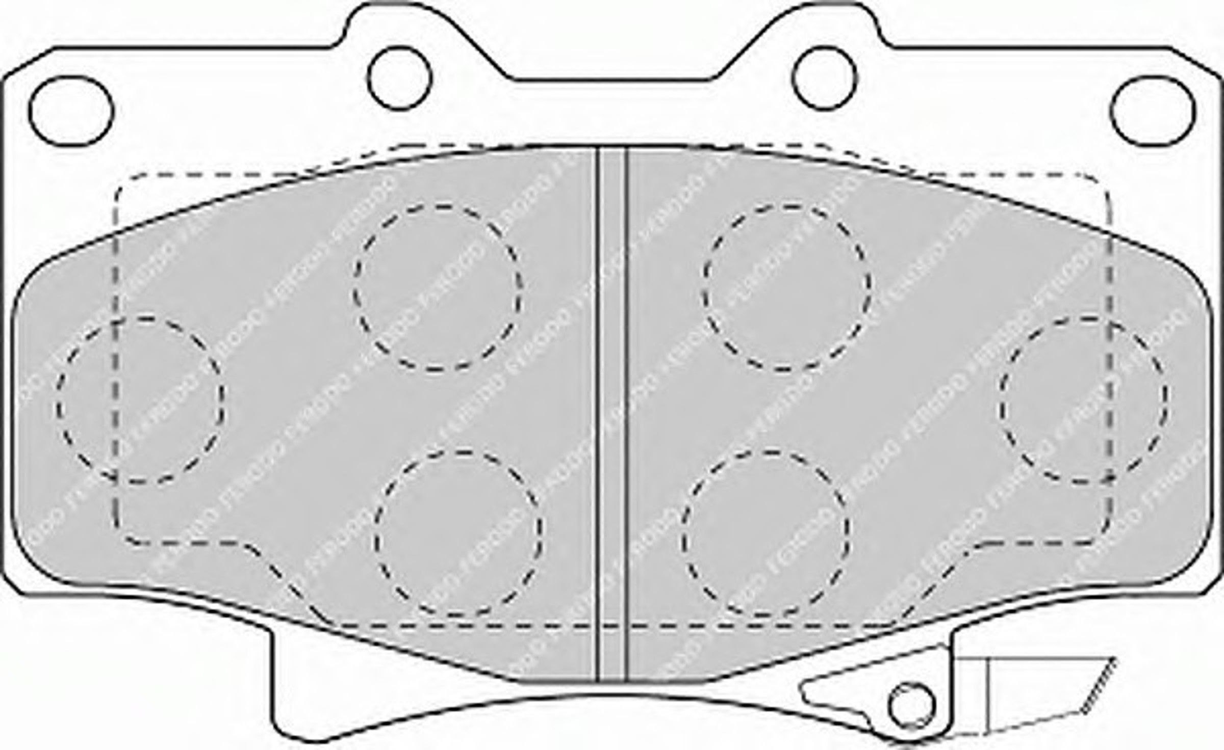 Колодки тормозные дисковые FERODO FDB1502