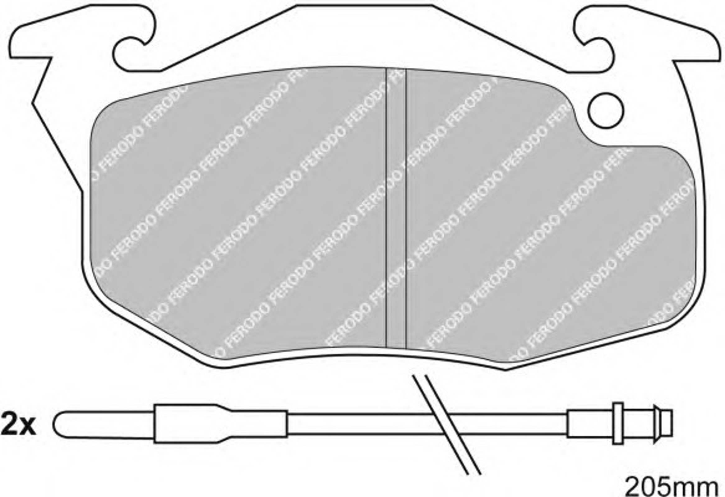 Колодки тормозные дисковые FERODO FDB393C