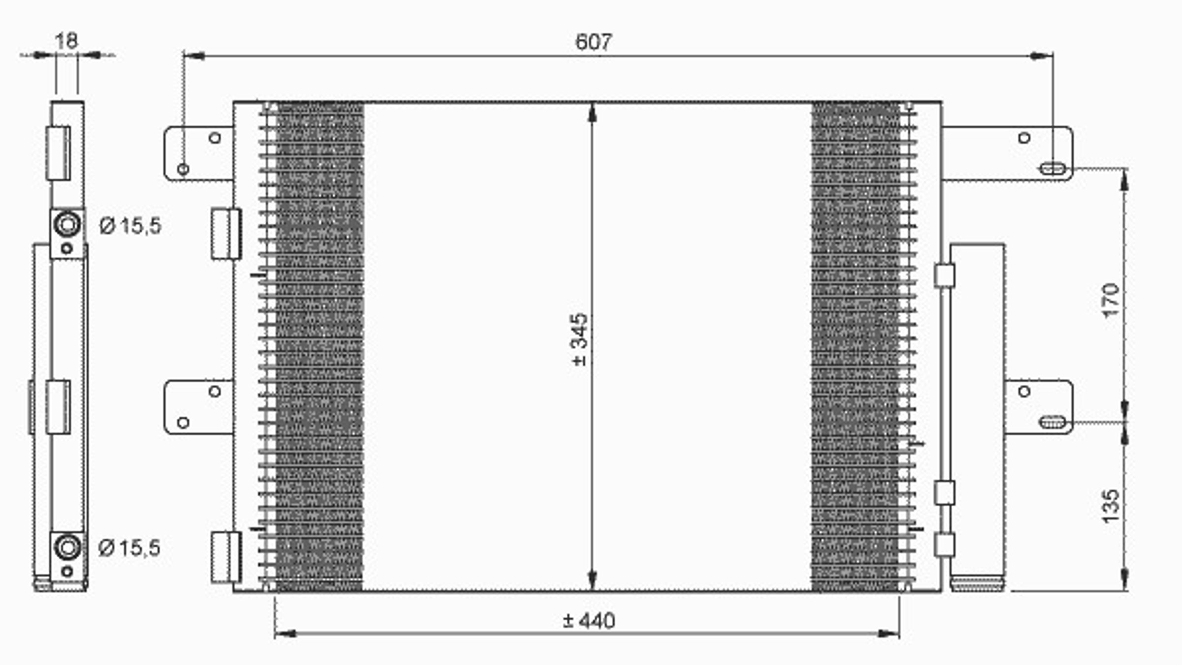Радиатор кондиционера NRF 35896
