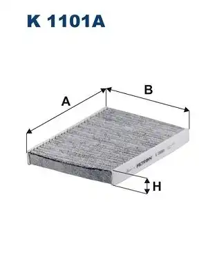 Воздушный фильтр салона filtron (без рамки) FILTRON K 1101A