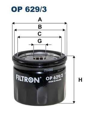 Фильтр масляный FILTRON OP629/3