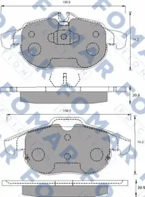 Комплект тормозных колодок дисковый тормоз
