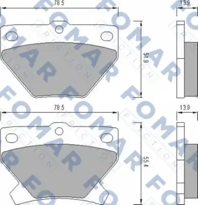 Тормозные колодки FOMAR FRICTION FO 679181