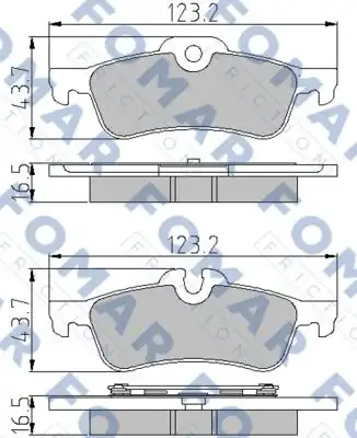 Тормозные колодки FOMAR FRICTION FO 800781