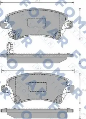 Тормозные колодки FOMAR FRICTION FO 908981
