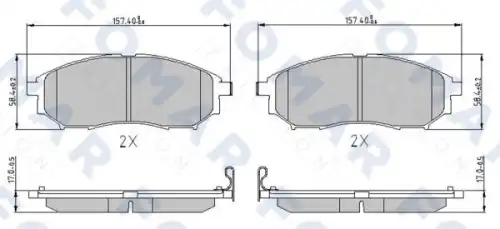Fo 846181 колодки дисковые передние FOMAR FRICTION FO846181