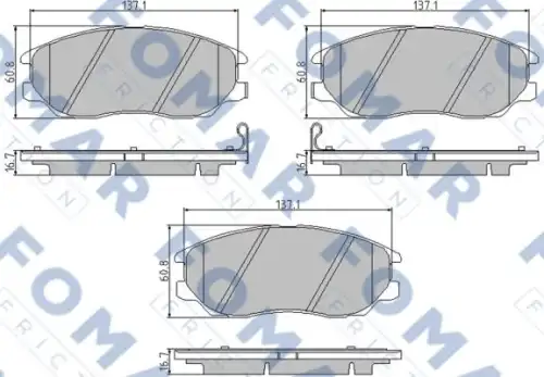 Тормозные колодки FOMAR FRICTION FO847681