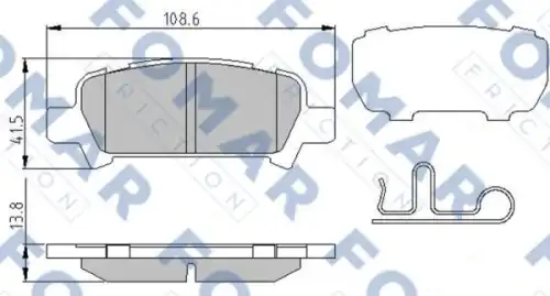 Тормозные колодки FOMAR FRICTION FO994181