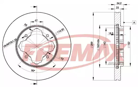 Диск тормозной FREMAX BD-0836