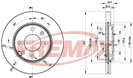 Диск тормозной FREMAX BD-4694